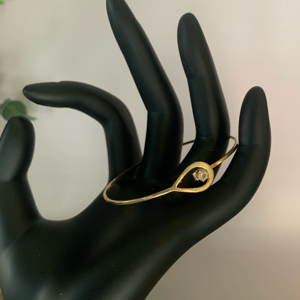 Vintage AVON Catch A Star Goldtone Bracelet w/Crystal Rhinestone